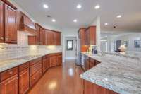 Plenty of lighting in the kitchen for cooking and entertaining