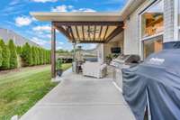 The patio has also been expanded for a grilling area and is sleeved for an outdoor kitchen.