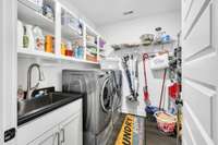 Laundry Room.  Main level of home.