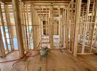 Wet bar located in Dining Room  *this home is under construction  Photo Taken 8/14/24