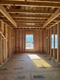 Bedroom #3 ensuite with tray ceiling.  *this home is under construction  Photo Taken 8/15/24