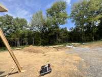 Private flat backyard backs up to a mature tree row creates lots of privacy.  Full sod and irrigation is included.  *this home is under construction  Photo Taken 8/14/24