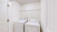 Washer and dryer conveniently located off the two main bedrooms. Washer and dryer stay with unit!