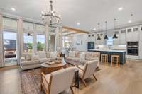 Open Layout Living with 11ft Ceilings