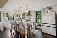 Large kitchen island with storage