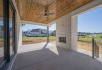 Front and rear porch have stained wood beadboard ceilings.  Home backs up to permanent green space.  Your neighbors are not close.