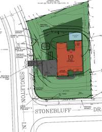 Plot Plan with Future Pool Location Rendering - Pool Not Included