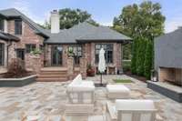 Expansive outdoor entertaining area.