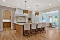 How Beautiful is this Tile Flanked Arched Entrance to the Scullery Kitchen & Pantry?