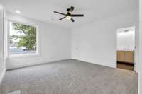 Very large 3rd floor bedroom with private bath and 2 nice closets.