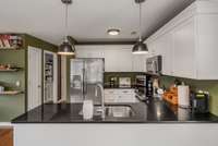 Quartz countertops provide plenty of prep space