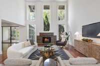 Spacious Living Room with stunning floor to ceiling windows