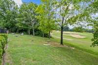 Common area that overlooks the golf course