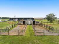 Keep your supplies organized and protected in the dedicated hay storage area. Designed to accommodate large quantities, this space ensures that your feed is always dry and accessible. A practical and essential feature of this farm.