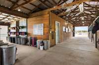 Manage your operations from the barn’s command center, equipped with modern conveniences and designed for efficiency and ease. This well-organized space is designed to keep everything running smoothly on the ranch.