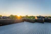 Incredible full-roof deck on each unit has 360º of views and amazing sunsets