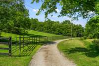 The 40+ acre property is a picturesque blend of mature trees and beautiful pastures, offering a stunning natural landscape that changes with the seasons.