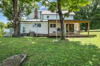 FABULOUS Outdoor Entertainment Areas.... Covered Back Porch, Covered Front Porch, Large Deck on Side of Home