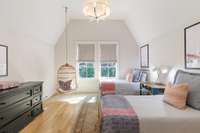 Bedroom #4 with gorgeous ceiling detail and en-suite bath