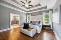 Primary Bedroom with trey ceiling