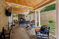 Outdoor entertaining flows seamlessly into the large kitchen and Great Room