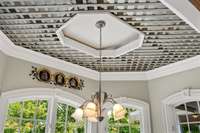 Wonderful detail in the ceiling of the breakfast nook.