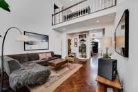 2 story living area with overlook from upstairs