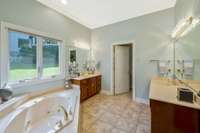 Master Bath with separate vanities