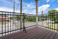 View from Primary Bedroom Suite Balcony. Convenient local Church across the street. Local shops less than 1 mile each direction of East Trinity. Crema Coffee, Anaconda Vintage Store, several Breweries within walking distance of these homes.