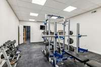 The built in mats and mounted tv can convey and the exercise equipment is negotiable.