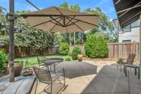 There is a patio off of the screened porch.