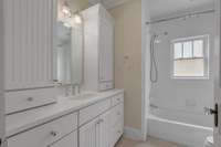 Hall bath shared by bedrooms 2 & 3