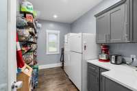 Spacious pantry.