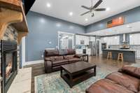 Another view of the living room toward the kitchen.