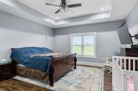 Master bedroom suite is on the main level.