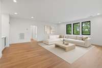 2nd floor rec room with digital staging