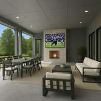 Patio digitally staged