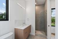 Main floor guest suite bath