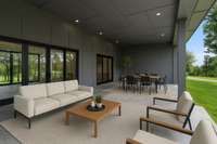 Patio digitally staged