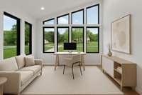 Office with digital staging