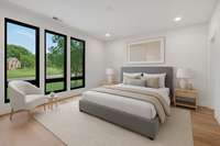 Bedroom 3 with digital staging