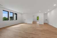 Rec room view into the TV room / Play room