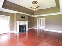 Lovely Living Room with Gas Fireplace