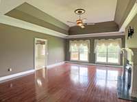 Lovely Living Room with Gas Fireplace