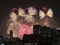 The homeowners took these photos from their patio on July 4, 2024 of the iconic downtown Nashville firework show.