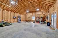 Interior  detached garage