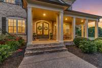 Elegant front porch entry area