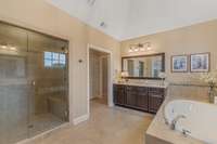 Separate Tub & Shower in the Primary Bathroom.