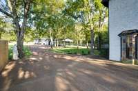 Driveway leading to parking area & recording studio