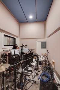 Recording Studio - ISO room #1 (drums etc) from tracking room